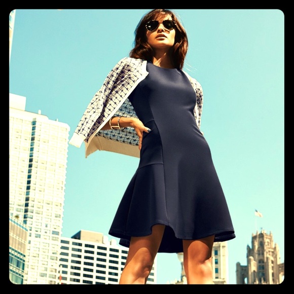 Halogen Nordstrom fit & flare navy knit dress XS