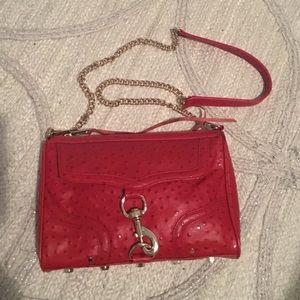 Rebecca Minkoff ostrich MAC cross body/clutch