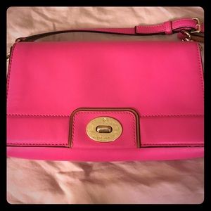 Hot Pink KS cross body purse