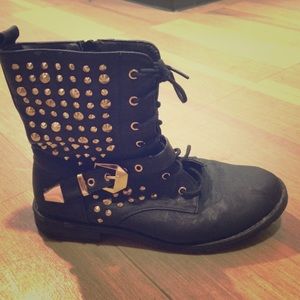 Studded combat boots!