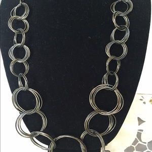 New, handmade gray chain necklace