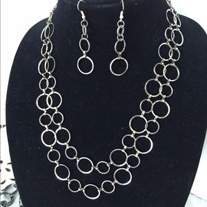 ❤️ Reduced❤️New, double silver chain necklace set