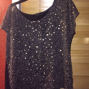 Fun gold print top