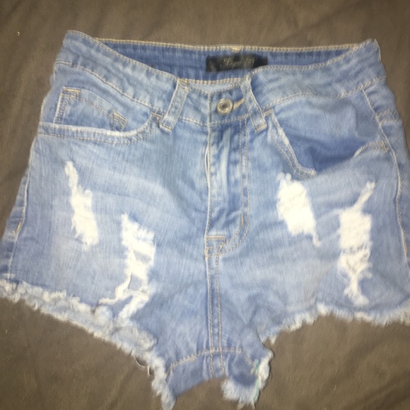 Jean high waisted shorts!