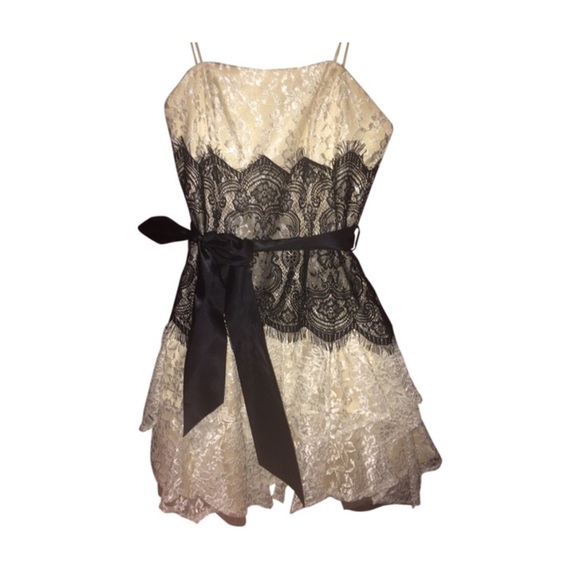 Eureka Clothing Company Ivory and Black Dress