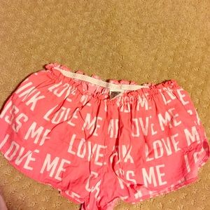 Coral Love Pink Sleep Shorts VS
