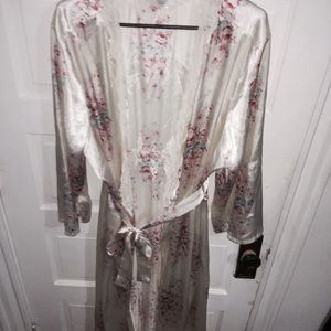 Silky Floral Robe
