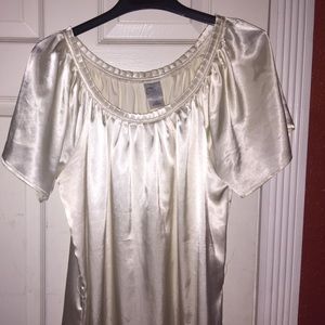 Silky cream blouse