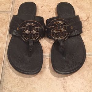 Tory burg black sandals
