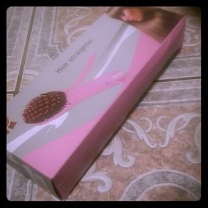 Brush hair straighter