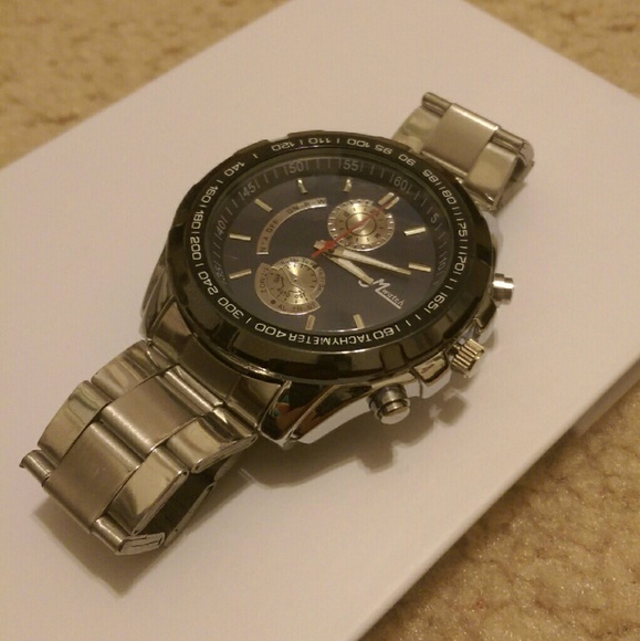 Stainless steel chronograph men's watch | quartz m - Picture 1 of 3