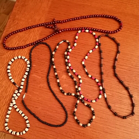 Bundle of beaded necklaces from Mexico.
