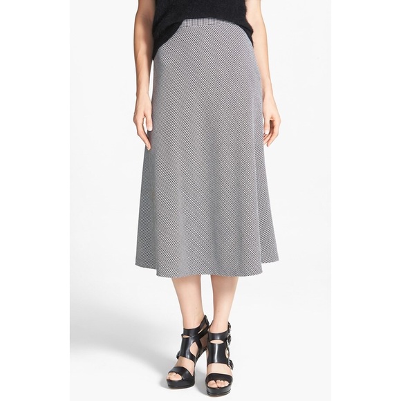 Michael Kors Houndstooth Midi Skirt