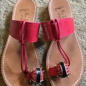 Red Ladybug sandals