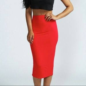 H&M Stretchy Midi Skirt