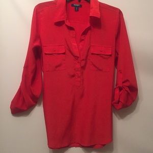 Old navy medium bright red blouse! Cute!