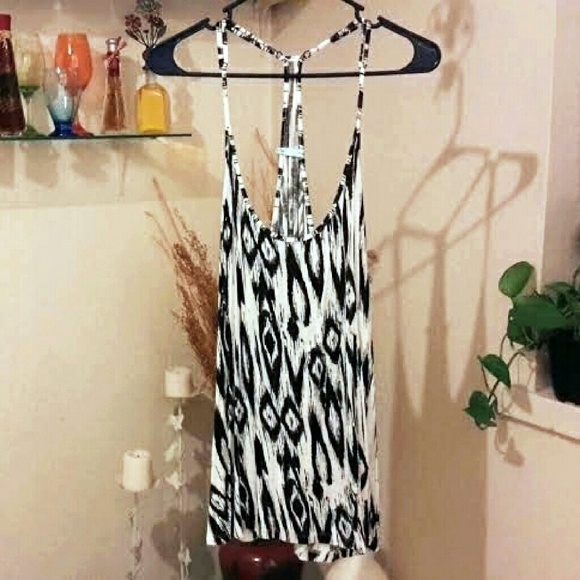 Women's Aztec Print Tunic Adjustable Straps Tank