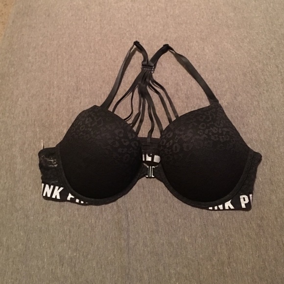 36C Black leopard lace PINK bra. New w/o tags