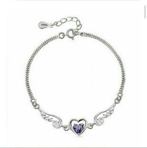 Flying Heart Bracelet with Austrian Crystal