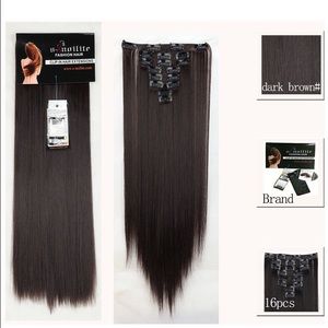 1 set S-Noilite 24" dark brown hair extensions new