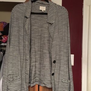 Black and white blazer