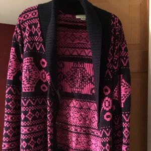 Pink and dark blue sweater