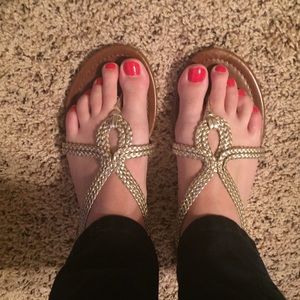 Steve Madden Gold Sandals!