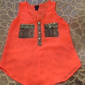 Sequin Sparkle Neon Pocket Tank The Buckle Daytrip