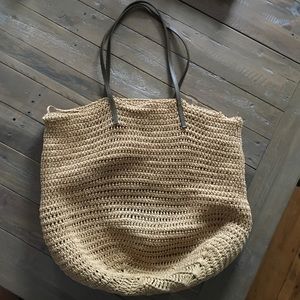 J. Crew straw tote