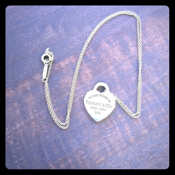 16inch sterling silver Tiffany heart necklace