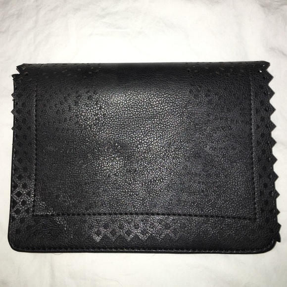 Laser Cut Design Leather Purse