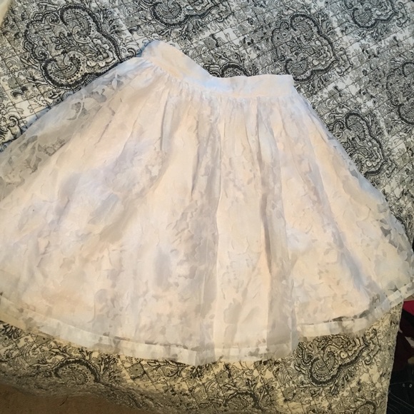 WORN ONLY 1 TIME! Bebe white skirt