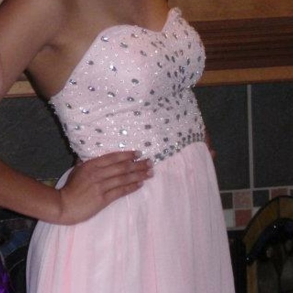 Light pink prom dress