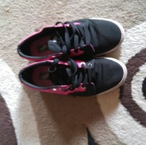 Black and pink vans