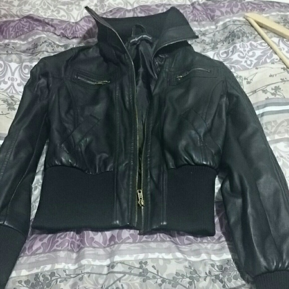 Faux Leather Black Jacket