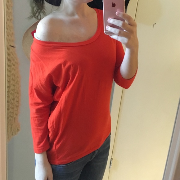Slouchy orange tee