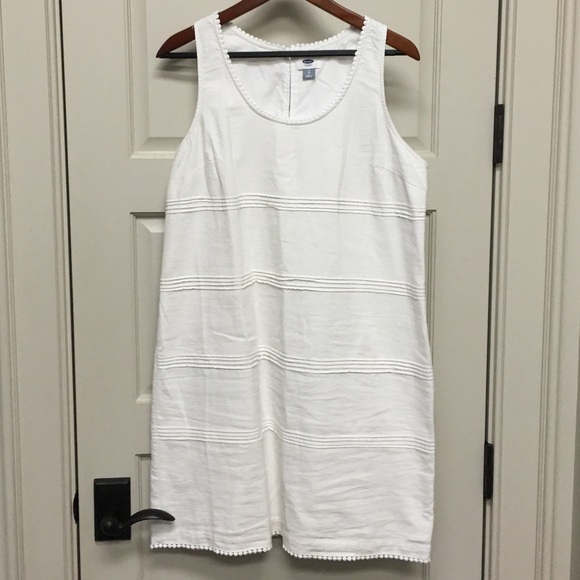 White linen dress