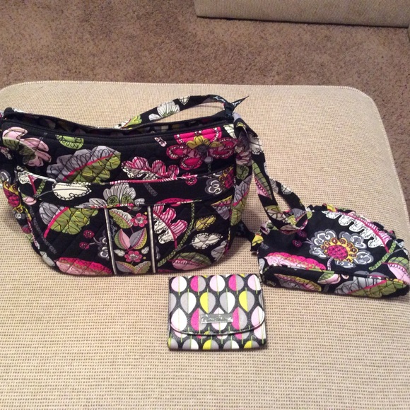 Vera Bradley Purse, Wallet and Cosmetic pouch