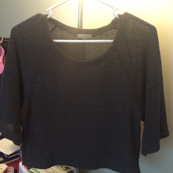 Knit quarter sleeve sweater