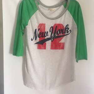 Derek heart large New York baseball tee large
