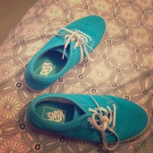 Blue vans shoes
