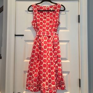 Banana Republic polka dot dress with tie Size 8