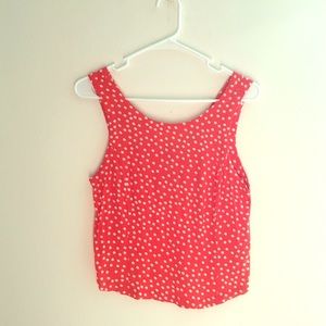 Polka dot red mini shirt
