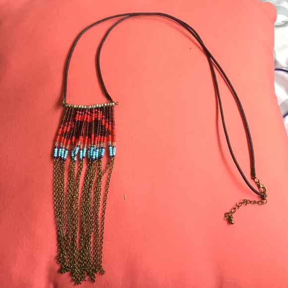 Leather & bead necklace!
