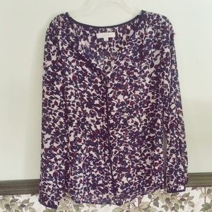 Button Down Floral Loft Blouse