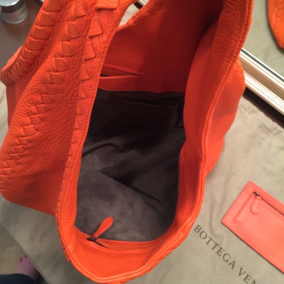 Bottega Veneta Cervo Large Hobo Bag Tangerine - Picture 3 of 4