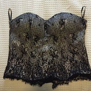 Black, white and red bustier