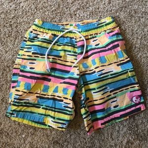 Men's Retro Neon Swim Bottoms
