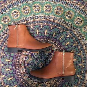 Tan ankle booties