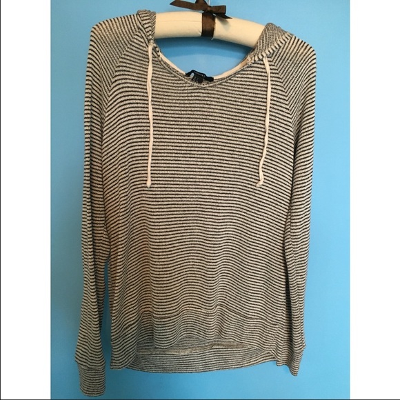 Forever 21 Sweaters - FOREVER 21 hooded stripe knit size Small